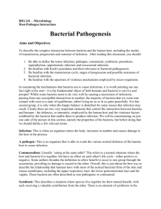 Bacterial Pathogenesis - Microbiology 241