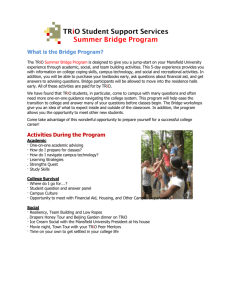 TRiO Summer Bridge Program Registration Form