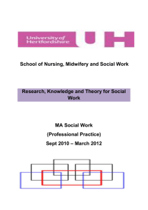 Research, Knowledge and Theory for Social