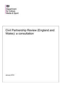 Civil Partnership Review (England and Wales): a consultation