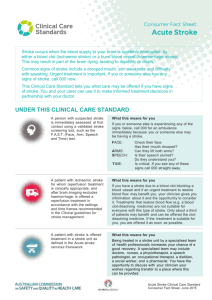 Acute Stroke Consumer Fact sheet