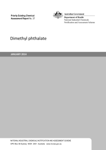 draft PEC assessment of dimethyl phthalate (DMP)