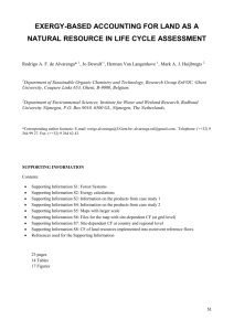 exergy-based accounting for land as a natural resource in life cycle