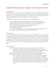 Edge - room reservation usability report