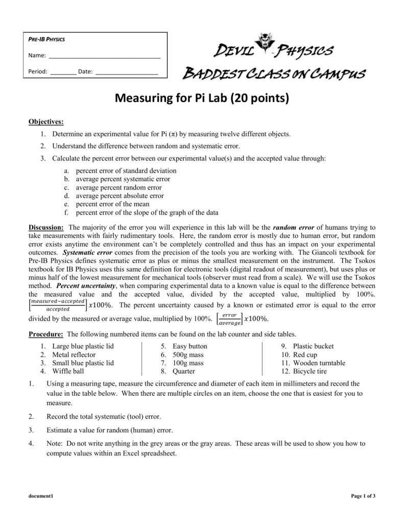Devilphysics Baddest Class On Campus Measuring For Pi Lab