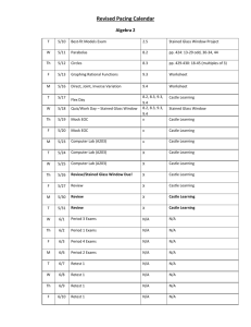 Revised Pacing Calendar