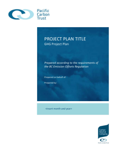 Project Plan Template - Pacific Carbon Trust