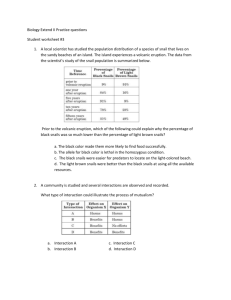 Biology Extend II Practice questions Student worksheet #3 A local