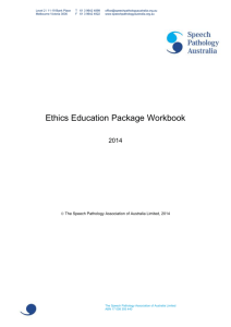 Guidelines for use of the package workbook