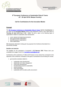 Call for Contributions - 8th European Conference on Sustainable