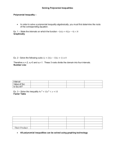 Day 3 - Solving Polynomial Inequalities