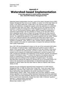 Watershed Based Implementation