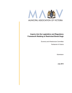 Inquiry into the Legislative and Regulatory Framework Relating to