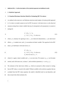 Additional file 1 – Further description of the statistical approach and