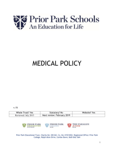 Medical Policy - Prior Park Schools