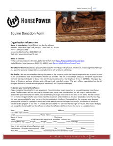 Equine Donation Form