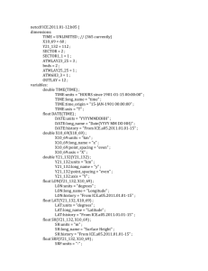 List of MAR available outputs