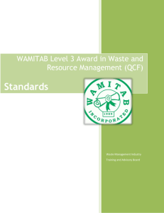 Level 3 Award in Waste & Resource Management