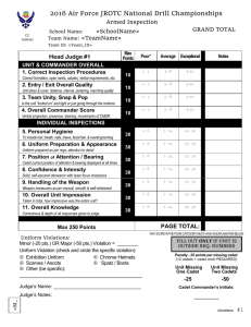 Armed Inspection Scoresheets