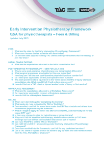 Early Intervention Physiotherapy Framework