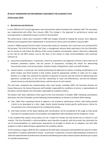 Policy framework on performance assessment for academic staff
