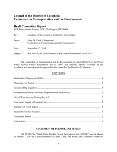 B20-0638 Committee Report - Council of the District of Columbia