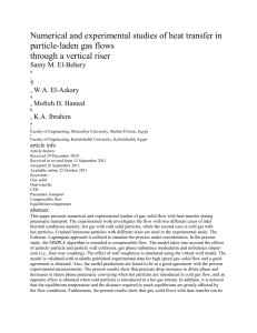 Numerical and experimental studies of heat transfer in particle