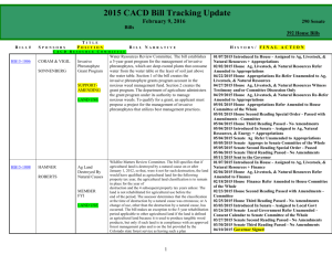 2015 CACD Bill Tracking Update