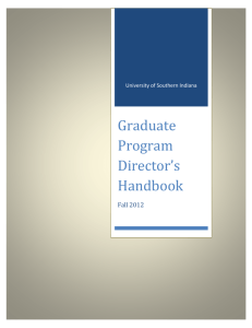 Graduate Program Director`s Handbook