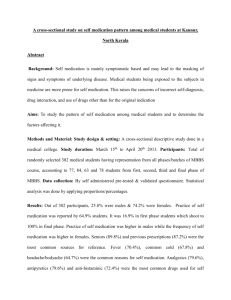 A cross-sectional study on self medication pattern among medical