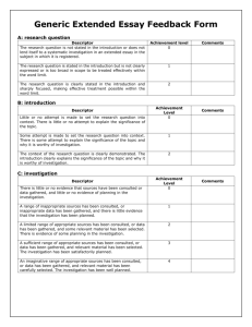 Mark scheme for first draft - Geography for 2016 & Beyond