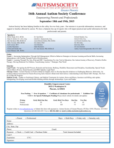16th Annual Autism Society Conference