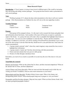 Biology Assessment: Ecology Project and Rubric