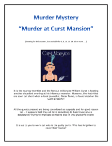 Murder at Curst Mansion - Serenity Bed & Breakfast Inn