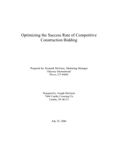 Optimizing the Success Rate of Competitive Construction Bidding