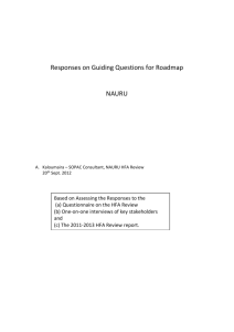 Post-2015 consultation summary report - Nauru