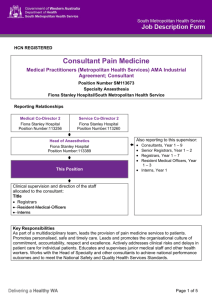 Consultant Pain Medicine