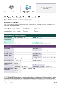 My Aged Care Hospital Referral Request