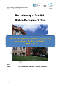 Carbon Management Plan - University of Sheffield
