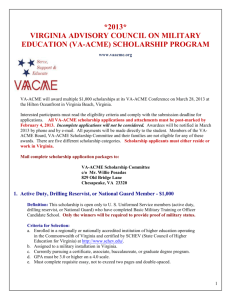 (va-acme) scholarship program