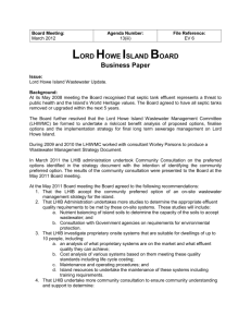 (iii) Wastewater Management - Lord Howe Island Board