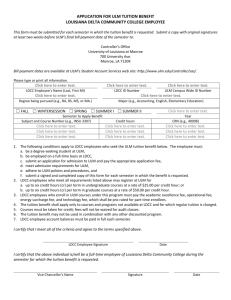 Application for ULM Tuition Benefit