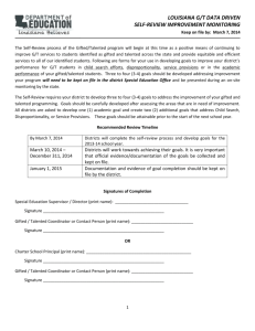2014 Gifted & Talented Self-Review Form