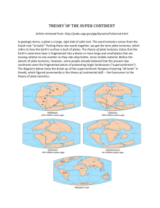 Theory of Continental Movement