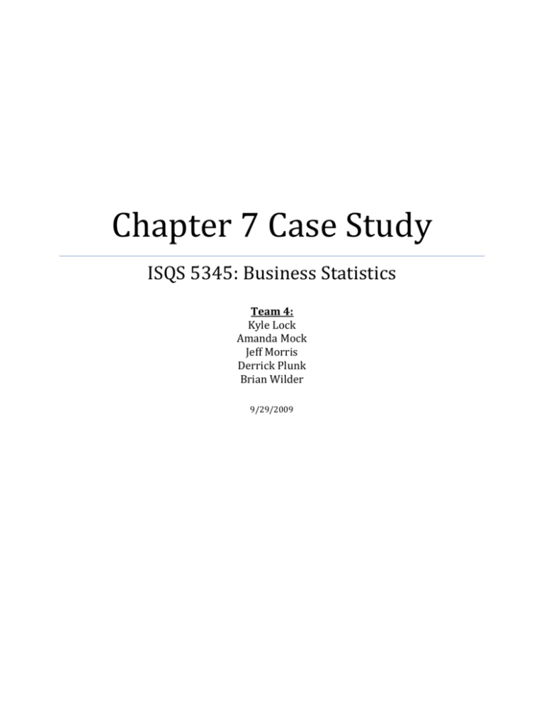 chapter 7 case study quizlet