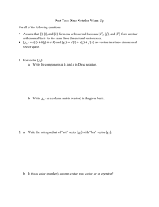 Post-Test: Dirac Notation Warm