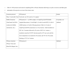 Table S1. PCR protocols and results for amplifying DNA of Rocky