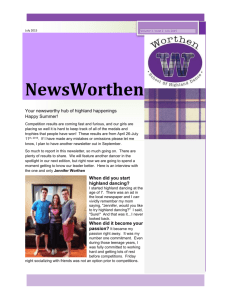 Newsletter July 2015 - Worthen School of Highland Dance