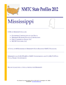 Mississippi - New Markets Tax Credit Coalition