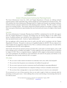 The Green Infrastructure Community Planning Grant (GICPG)